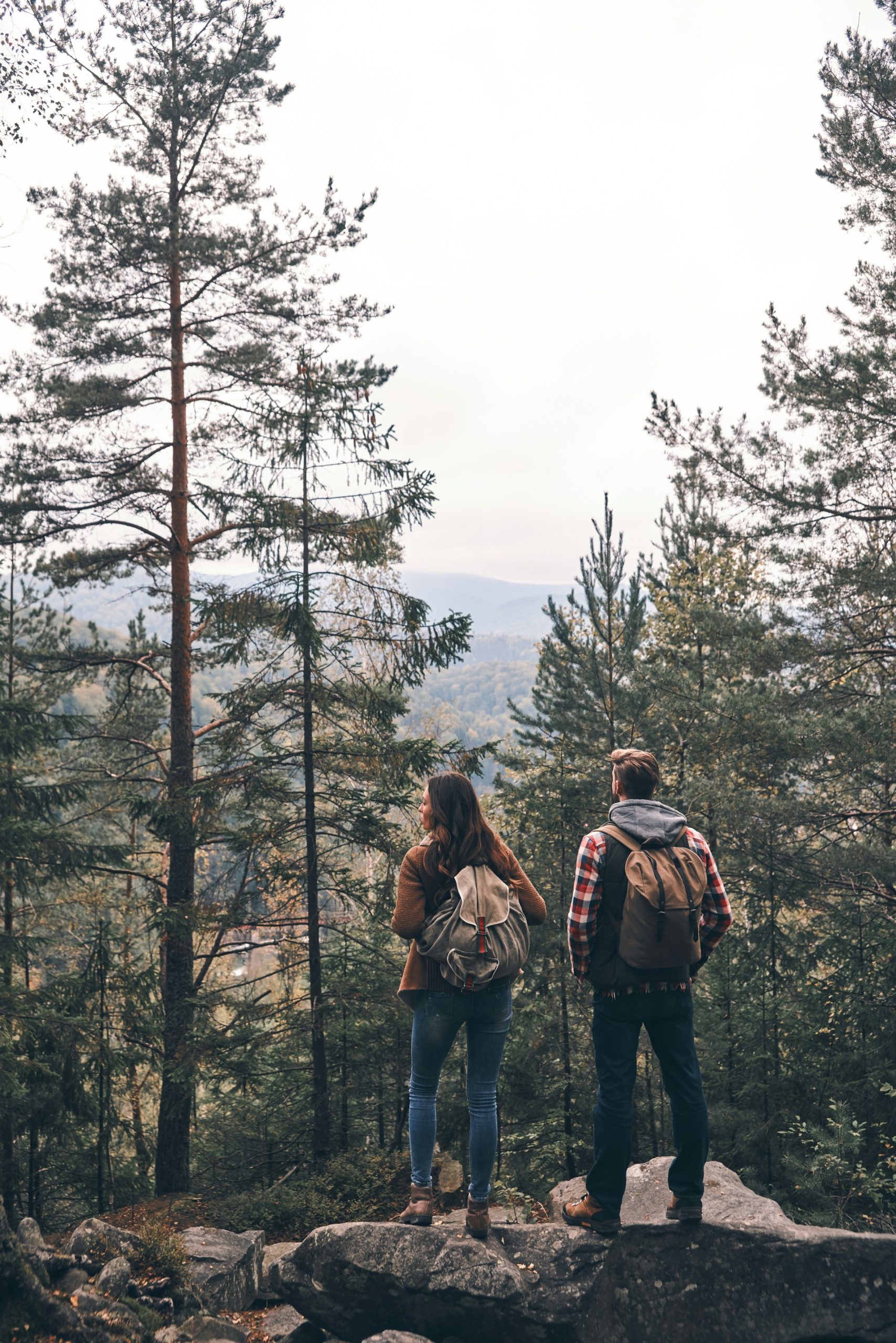 Hikers on the Historic Mine Route trail